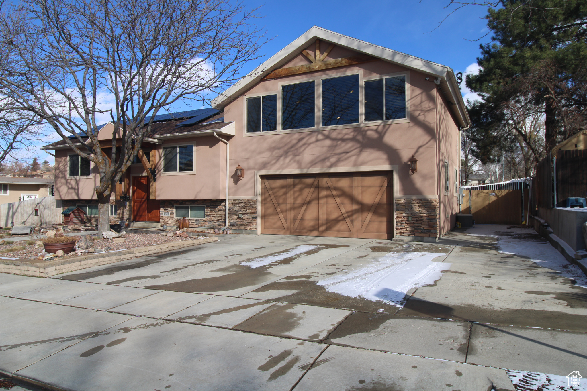 Welcome to this beautifully updated, family-friendly home that's sure to impress! Offering an open and inviting layout, featuring spacious rooms filled with natural light, creating a warm and welcoming atmosphere. The large windows allow sunlight to flood the open spaces, making every corner feel bright and airy. Perfectly situated near parks and recreational areas, for outdoor activities. You'll love the convenience of being close to top-rated schools & shopping centers, making errands a breeze. This home has been thoughtfully updated throughout, blending modern touches with functional design. The large garage, with an expansive work area, offers plenty of space for storage, hobbies, or DIY projects. Whether you're entertaining guests, relaxing with family, or tackling a weekend project, this home has it all. Located in Peruvian SALTA School Zone, Near Silver Mesa School - Dual Immersion Spanish & English. Patio is shaded, comfortable and usually sports a breeze most days in the afternoon. Don't miss the chance to make this delightful home yours!  Square footage figures are provided as a courtesy estimate only and were obtained from Building Plans.  Buyer is advised to obtain an independent measurement.