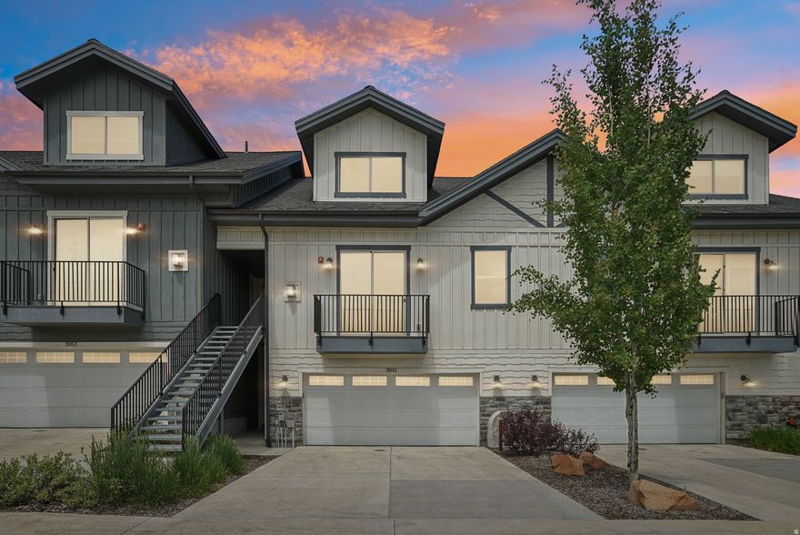 Perfectly positioned near the pool and clubhouse, this beautifully maintained Phase 1 Quarry Springs townhome lives like a single-family home. Thoughtfully designed with a versatile layout, it features 3 bedrooms, 3.5 bathrooms, and an oversized 2-car garage that opens directly to a stunning chef's kitchen with Bertazzoni appliances. Crisp white cabinetry, quartz countertops, and expansive windows create a bright, inviting main living space, while sliding doors lead to a large private patio with BBQ hookup, complemented by a front-facing deck.  The primary suite is ideally located on the main living level, with two spacious ensuite bedrooms, a loft area, and walk-in closets upstairs. Enjoy immediate access to trails, dining, shopping, Starbucks, transit, and a neighborhood park, all just minutes from Kimball Junction and Historic Main Street Park City, with an easy commute to Salt Lake City.  The owner's preference is to sell, but the property may be offered for lease if not secured quickly-presenting a compelling opportunity for buyers to act now.