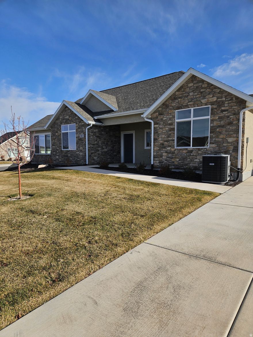55+ community in downtown Tooele. Grandview Floor Plan, 2 bedrm, 2 bath, den (could be a bedroom) and sunroom. Huge great area. Clubhouse with activities. Open floor plan. Sales office open Tues-Sat 10-5. Taxes are estimated.