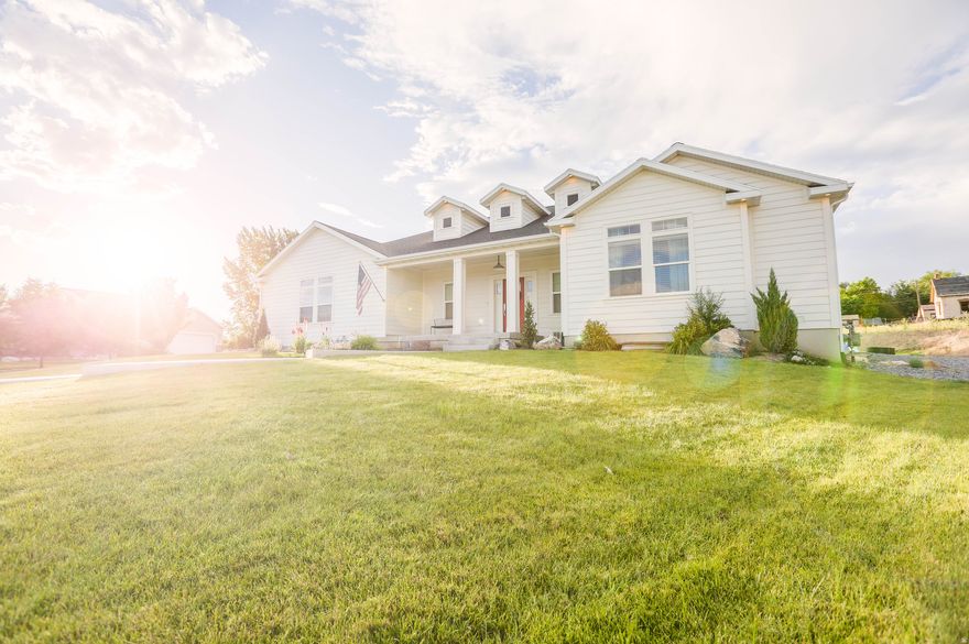 Recently appraised at $1.278M. An exquisite custom modern farmhouse in one of East Lehi's most coveted neighborhoods, gracefully bordering Highland. Impeccably designed with an open, light-drenched floor plan and meticulous attention to every detail. Freshly refined with new luxury waterproof carpet (downstairs) and new plush high-grade carpeting throughout the main level, complemented by a complete designer paint refresh. The heart of the home is a breathtaking chef's kitchen, perfect for effortless entertaining. Downstairs, a sprawling 1640+ entertainment wing features a professionally built theater equipped with Klipsch 7.1 surround sound and an Epson 2K cinema projector (all included). Enjoy rare .43-acre grounds with ample space for a resort-style pool, sport court, or guest house. A virtually invisible, impeccably designed 1-bedroom mother-in-law ADU currently generates $1,350/month with zero vacancy and a tenant eager to stay, offsetting your mortgage or funding future enhancements. Additional highlights include an oversized FOUR-car garage with room for all your toys. Timeless elegance meets modern income-producing luxury, schedule your private showing today. Owner/agent.