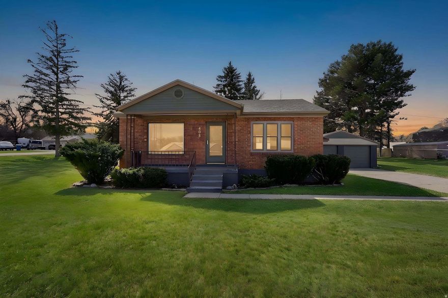 **Seller willing to contribute  $10,000 in concessions** On the edge of Washington Terrace, everything has been updated- fresh paint, flooring, lighting. *Custom Bath* has handmade ceramic tile and a one-of-a-kind vanity. *Upgraded Kitchen* has elegant quartz countertops, brand-new appliances, and a handcrafted ceramic tile backsplash-creating a refined, luxurious aesthetic. The all new *Fireplace* is beautifully framed by a custom-crafted wood mantle creating a cozy focal point. There could be a *Potential Mother-In-Law Suite* downstairs. The inviting layout flows seamlessly from room to room and on to the backyard covered patio- creating the ideal setting for summer barbecues, cozy holiday gatherings, and making memories with family and friends. Car enthusiasts and hobbyists will appreciate the extra storage space in 26x24 detached 2 car garage with electrical run, and it is tall  enough for large trucks. There is an additional 10x12 shed set up as a shop with electrical run. Almost half an acre that could be fully-fenced with an acceptable offer.  Located near Washington Terrace Elementary, TH Bell Junior High and Bonneville High School. Near shopping in Riverdale and the Ogden Golf Course.