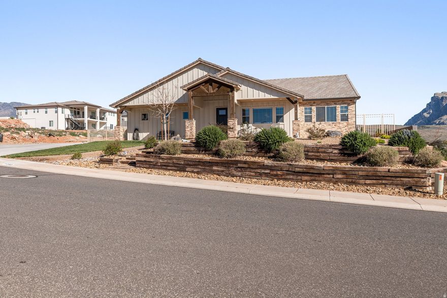 Built in 2022, this beautifully designed single-level home in Toquerville offers 2,400 sq ft, with 3  bedrooms and 2.5 bathrooms on a generous  acre lot.  The front yard is beautifully landscaped but the back yard is a blank slate ready for your vision! There is a 60' RV garage ideal for storing all your toys or creating the ultimate workshop,  in addition to a 2 car garage. Your perfect sanctuary away from the hustle and bustle of the city, but with all the modern conveniences!