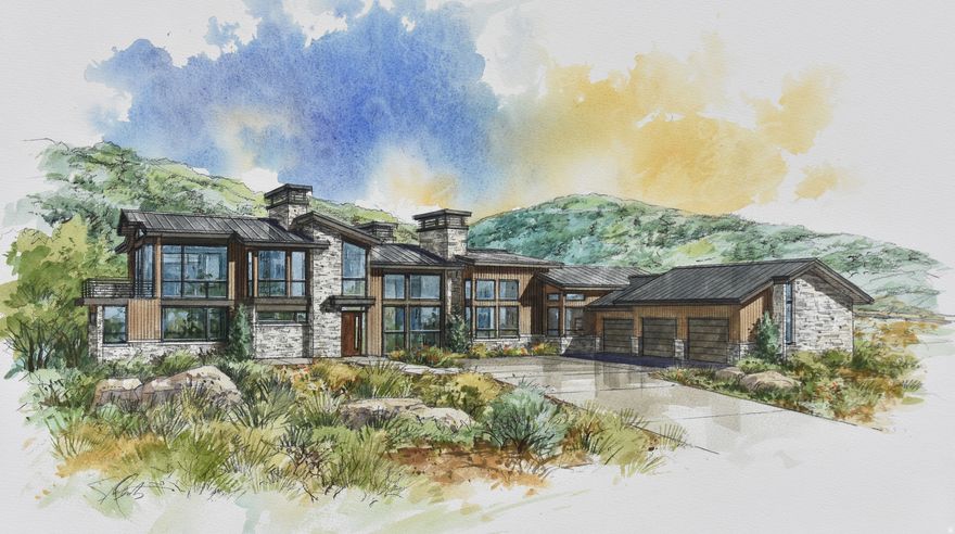 One of the most prestigious new builds in the stunning Golden Eagle neighborhood, this contemporary architectural masterpiece is underway on a prime corner lot. With walls of glass framing views of Mount Timpanogos, Deer Valley, and the shimmering Jordanelle below, every room showcases a gallery of nature's finest work.   Inside, high end finishes and an expansive open floor plan provide spaces where function meets luxury   - from floor-to-ceiling stone fireplaces to hand-selected tile and designer lighting that elevate each room. Outdoor patios surrounding the home help to welcome the gorgeous natural surroundings into everyday life.   The 1,000-square-foot primary suite occupies the entire upper level, offering a private sanctuary complete with panoramic vistas and a spa like bathroom suite. Three additional bedrooms with en-suite baths ensure space and comfort for family and guests alike.   An oversized three-car garage provides ample room for mountain toys and gear to embrace adventure, all just 10 minutes from the bustling Main Street and five star amenities of Park City and surrounding ski resorts! Low HOA fees of 1,776 per year offer casual living with the best views in Utah.   This is more than a home - it's a statement of mountain modern elegance, perfectly poised to start your next chapter here in Golden Eagle.