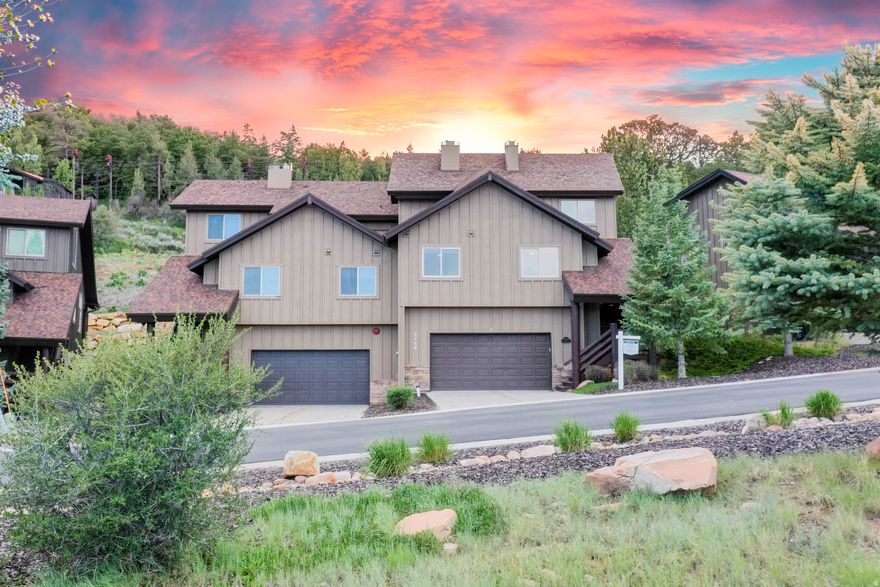 Welcome to your stunning, mountain-modern townhouse in Cove Canyon. Designed with thoughtful finishes and functional living spaces, this home offers 3 bedrooms, 2 bathrooms, and an open great room with vaulted ceilings that flood the space with natural light. The gourmet kitchen features quartz countertops, stainless steel appliances, and a large center island--perfect for entertaining. Retreat to the primary suite with a spa-like bath and ample closet space. Enjoy serene outdoor living on the private patio, with easy access to walking and biking trails outside your door, ski areas, and all the amazing features Park City has to offer. Newly epoxied and painted attached 2 car garage and storage area. The Sun Peak clubhouse is up the street offering 2 private pools, a fitness center, pickleball, tennis and indoor common space to host events.
