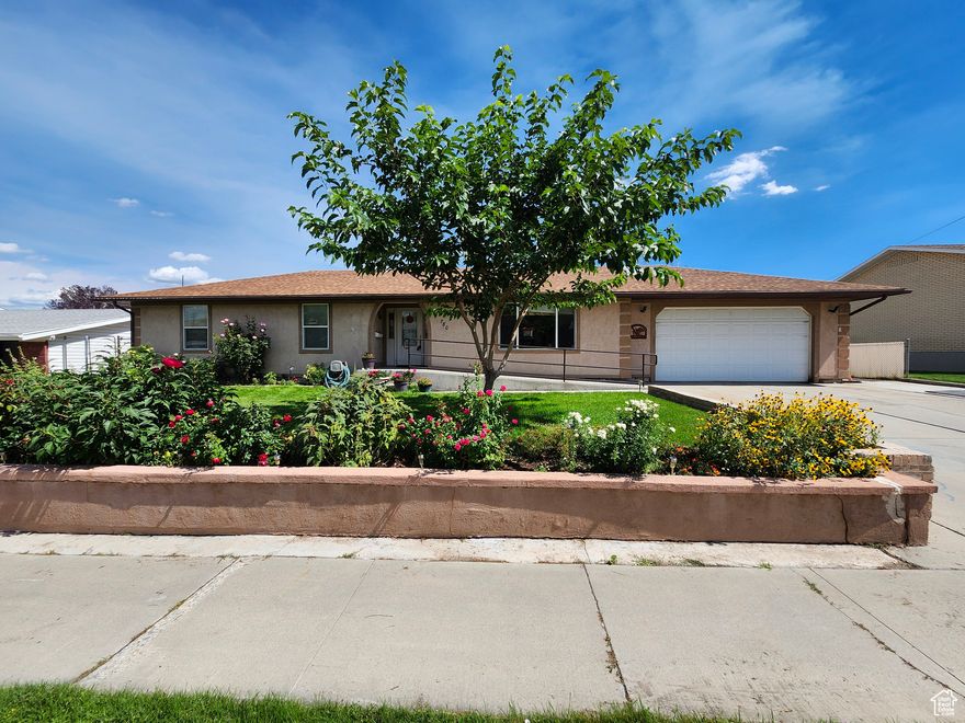 Welcome home to this bright and open house located less than 1 mile from the USU Eastern Campus and close to the heart of Price. This house is one you won't want to miss. It's single level living and ada accessible allowing anyone who lives here longevity in the home. Upstairs you'll find a nice gathering room, large dining space, 2 bedrooms and 1.75 bathrooms and main floor laundry. Head down to the newly painted and carpeted basement with a kitchenette (could potentially be made into a mother in law apartment for family or students) a nice sized gathering room, a bedroom and newly renovated bathroom. There are 2 more rooms downstairs with no windows that could be used as office space or storage giving ample space for everyone and everything. The basement even has a walkout to the large backyard making that outdoor space accessible from both floors. The backyard is quite large and has accessibility from a back alley way that most people would die to have.  Other items to note: the ac/furnace are only 3 years old, the majority of the recessed lighting is new, there is a large pantry just off the kitchen in the laundry room, the kitchen has a gas oven and the roof was reshingled in 2018.  There is so much to love about this house and it's locataion. It is one you definately don't want to miss out on. So come take a tour, fall in love and make us an offer. Buyer to verify all.