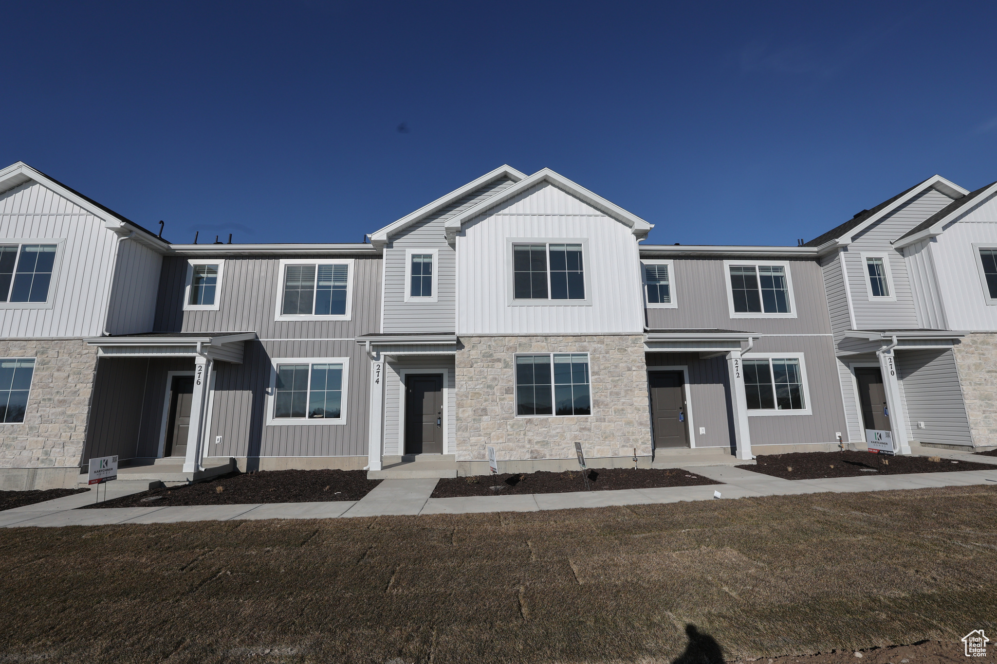 PROMOTION ALERT! Receive 4% of the list price back to use as you choose-closing costs, interest rate buy-down, or other buyer needs. Expires Oct 3rd at 5PM. Don't miss this amazing deal! Come and out and see them before they are gone. The home has 3 bedrooms upstairs with laundry and walk in closet for Master Bedroom. Stainless steel appliances and Quartz countertops with cabinets to the ceiling in the kitchen for added storage. Large windows to take in the views of the north end of Cache Valley! Internet is included in the HOA fee. Estimated completion early December 2025! *Pictures are of previous completed unit, please be aware this unit will be the same but may be various stages of construction. Colors are subject to change.*