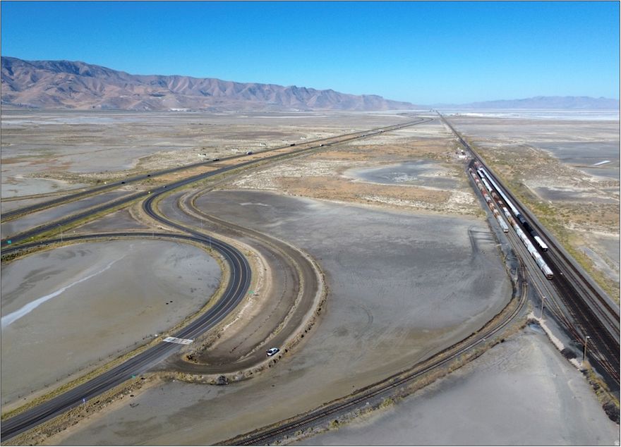 112.81 acres along Burmester Road & I-80 in Tooele County, UT. Located north of I-80 on the NW corner of Exit 88 - Burmester.  Acreage is currently undeveloped and in three non-contiguous blocks.  Much of this acreage is likely affected by wetlands or other limitations (see attached maps). Located 4.5 miles north of the Grantsville City utilities. Zoned MG in Tooele County. 2025 taxes: $11,413.99. 7 miles northwest of Tooele, Utah. 22 miles west of Salt Lake City, Utah.