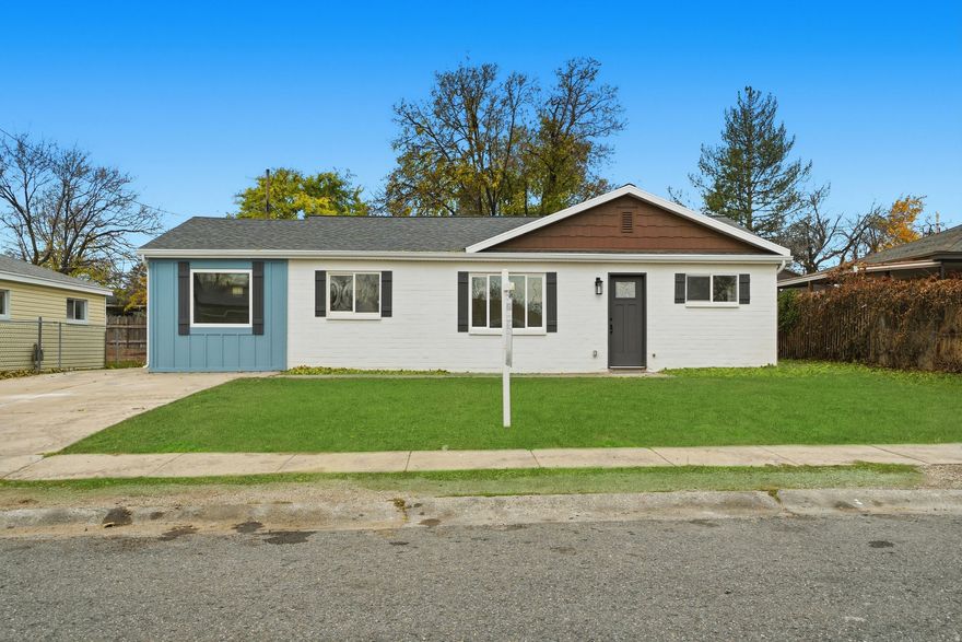 Stunning 4-bedroom, 2-bath home fully updated with quartz countertops, new appliances, new cabinets, and an open, modern layout. Features a new roof and siding for worry-free living. High-end finishes. Nestled in a desirable neighborhood. Large, private yard. Convenient location close to schools, shopping, and dining-this home is truly move-in ready!