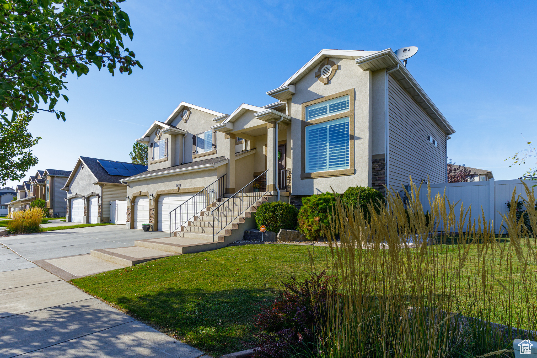 Welcome to this beautifully upgraded and meticulously maintained home in the Foxboro community of North Salt Lake! Featuring 4 spacious bedrooms and 3 bathrooms, including primary suites both upstairs and downstairs. This home is designed to accommodate all your living needs. The kitchen has been upgraded with newer stainless-steel appliances and beautiful granite countertops. Enjoy the luxury of a newly constructed deck and large patio, perfect for entertaining or relaxing outdoors. The property also boasts a large below-grade storage room, ideal for extra space and organization. With RV parking and a 3 car garage, you'll have ample room for vehicles and recreational toys. The low-maintenance landscaping means more time enjoying your home and less time on yard work. Located just minutes from major freeways, you're a quick 10 minute drive to downtown Salt Lake City and the Salt Lake Int'l Airport, making this location perfect for commuting and easy travel. Enjoy some freedom with no HOA in this part of the neighborhood. Don't miss this rate opportunity to own a move-in ready home in one of the most convenient and desirable locations in the area!