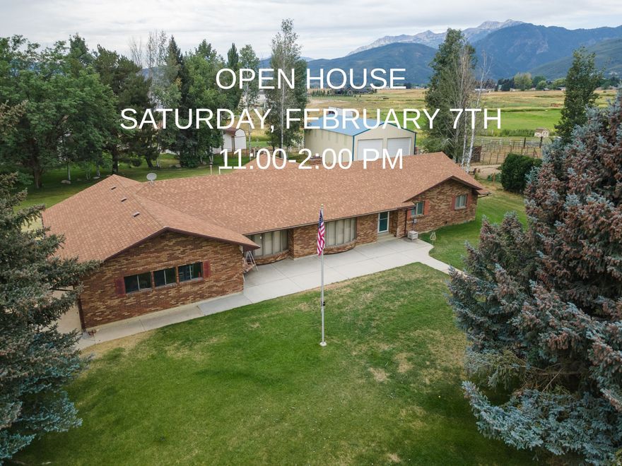***OPEN HOUSE - SATURDAY, FEBRUARY 7TH - 11:00 - 2:00 PM*** Single-level living meets ultimate storage and functionality in this spacious Eden home. Nestled on nearly an acre (.96 acres) on a desirable corner lot, this 3-bedroom, 3-bathroom property offers both comfort and room to spread out. Step inside to find a thoughtfully designed floorplan featuring a formal living room, a formal dining room, and a cozy family room-perfect for both entertaining and everyday living. A bright sunroom brings in natural light year-round, creating the perfect spot to relax with a good book or morning coffee. Car enthusiasts, hobbyists, and outdoor adventurers will love the oversized 3-car garage and the incredible 1,800 sq. ft. shop (30' x 60'), complete with two 14' overhead doors and one 8' overhead door-plenty of room for RVs, boats, off-road toys, or a dream workshop. The property's spacious lot provides room to breathe, with space for gardening, outdoor gatherings, or future possibilities. All this, tucked in the heart of Ogden Valley, just minutes from Pineview Reservoir, world-class skiing at Snowbasin and Powder Mountain, and endless outdoor recreation. Don't miss this rare opportunity to own a property that blends small-town charm with big storage and living potential. Flag pole is excluded. Washer/Dryer are negotiable. One share of Eden Irrigation is included. A second share of Eden Irrigation can be purchased outside of contract. Buyer/Buyer's Agent to verify all.