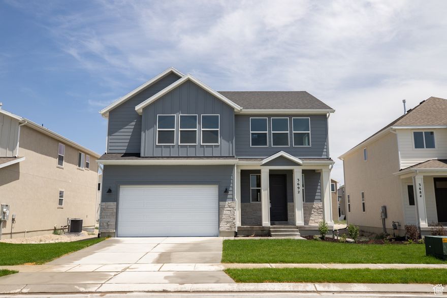 AMAZING $10,000 INCENTIVE TOWARDS CLOSING COSTS, RATE BUYDOWN, OR PRICE REDUCTION REGARDLESS OF LENDER! Must-see Harmony Community in Eagle Mountain! Move-in ready! This beautiful home built by Flagship Homes features 4 bedrooms, 2.5 bathrooms, quartz slab countertops, painted cabinets, laminate flooring on the main level, a large loft on the 2nd floor, fence on one boundary of property and next to a pathway, landscaped front yard, 2 car garage, and back yard can be landscaped for an additional charge. The primary bedroom has a vaulted ceiling, large walk-in closet, and dual sinks with a separate tub/shower. With an unfinished basement, this home provides space for storage and room to grow. (If preferred, basement can be finished for an additional charge.) 1GB fiber optic internet included in the HOA dues. Call for more information or stop by our model home at 3859 N. Thomas St., Eagle Mountain for a tour. Model home hours: Monday-Saturday 11 AM - 6 PM. Buyers to verify all information. Square footage is from house plans.