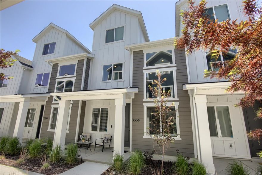 Welcome to the WASHINGTON Townhome - where space, style, and comfort come together! This beautiful 4-bedroom home offers so much room to spread out and enjoy. Step into the large great room with its tall ceilings and tons of natural light that make the whole space feel bright and open. The main level flows perfectly for everyday living or entertaining, and with two furnaces and A/C units, you'll stay comfortable on every floor all year long. Upstairs, you'll find a private main suite that feels like your own retreat, along with a great loft space that's perfect for an office, playroom, or extra lounge area. Head up to the third floor and you'll find three more bedrooms plus the laundry room, making it super convenient. This home stands out with beautiful upgraded finishes throughout and offers a ton of square footage for the price - giving you incredible value without sacrificing style. There's even plumbing ready if you want to add a water softener down the road. All appliances and security cameras included.