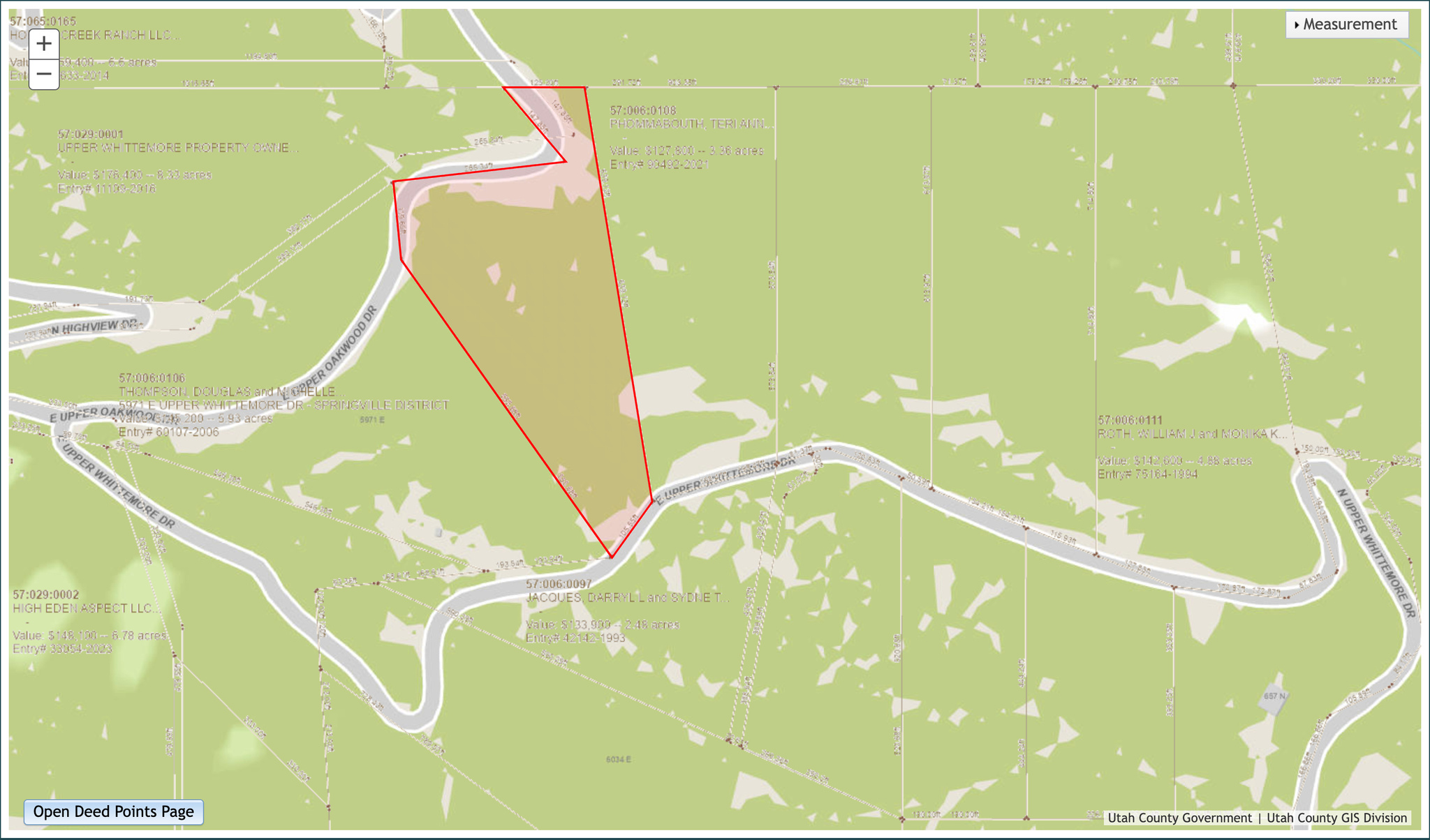 UPPER WHITTEMORE - Land