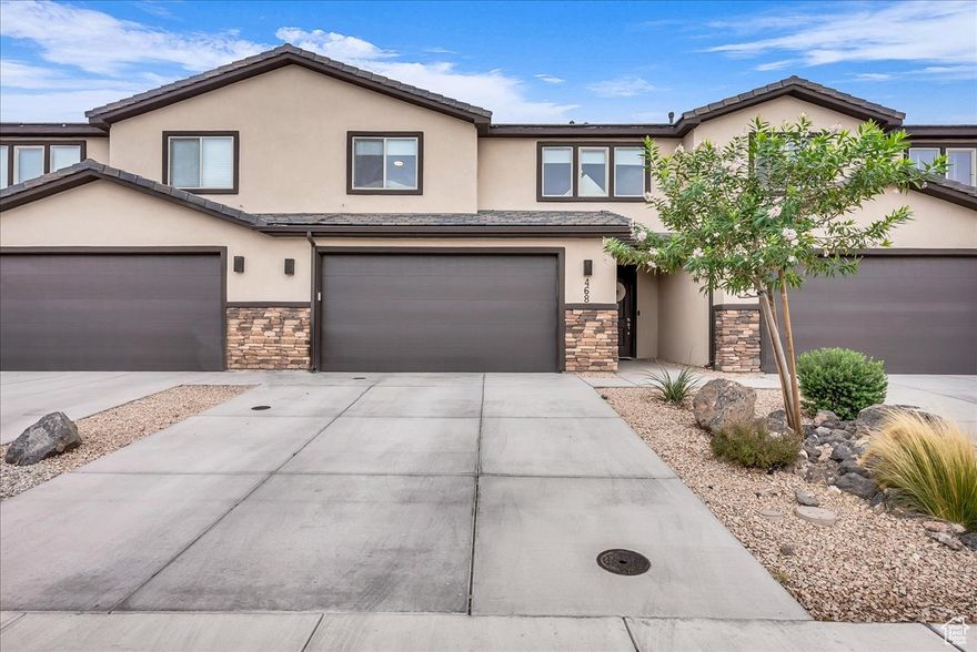 This luxury townhome offers 4 bedrooms and 2.5 baths, designed with an open living room and kitchen concept. Upgrades include tile plank flooring, quartz countertop throughout, large kitchen island, 9 ft ceilings, upgraded lighting and oversized garage. The primary suite features a spacious walk in closet. The fully enclosed patio provides a perfect space to relax and enjoy the views. Great opportunity for 1st time buyer or investor.