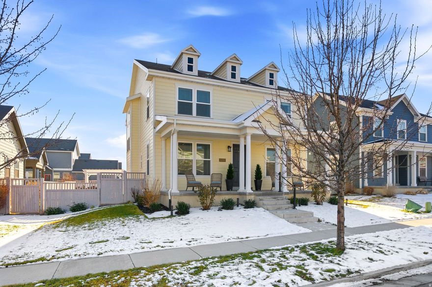 Experience the pinnacle of Daybreak living in this immaculate, move-in-ready home that shows like new with an abundance of designer upgrades. Fully paid off solar panels are also included. The spacious, open-concept floor plan features a chef-style kitchen perfect for culinary enthusiasts, alongside brand-new carpet, fresh paint, new lighting, and beautifully updated bathrooms. The fully finished basement serves as an entertainer's dream with a private movie theater and sleek wet bar, while sustainability meets comfort with a dual-zone HVAC system featuring two separate furnaces and AC units. Outside, the meticulously xeriscaped yard leads to a backyard oasis complete with a custom pergola, firepit, built-in planter boxes, and multiple entertaining areas-all set against the backdrop of breathtaking mountain views. Complete with an oversized garage, this home perfectly blends modern luxury with low-maintenance living.