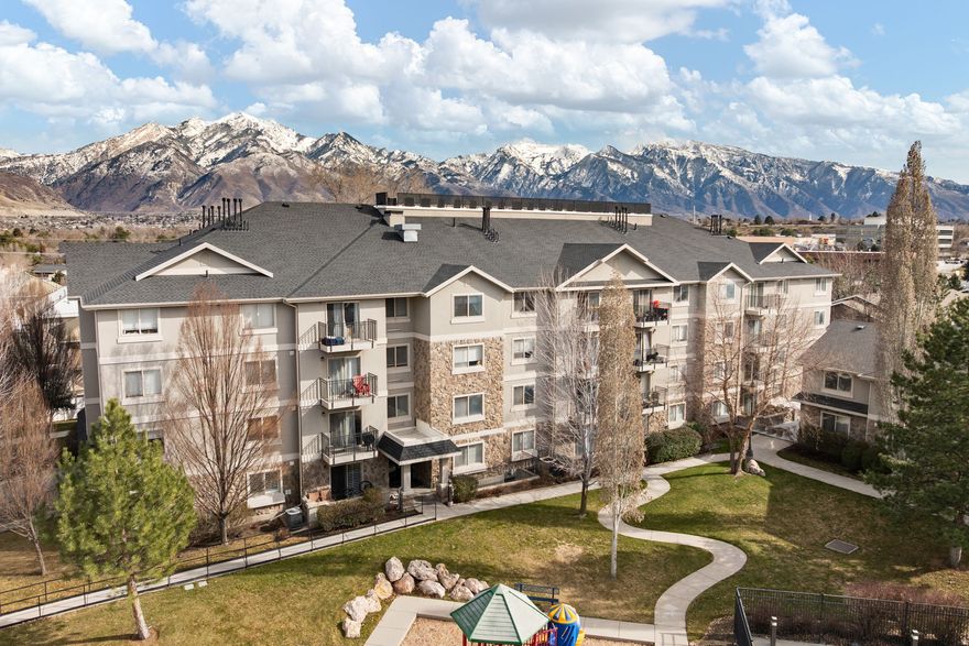 This light filled, move-in ready 3-bedroom, 2-bathroom condo is the perfect home base for any lifestyle. Located just minutes from major highway access making for a breezy commute to the office and an only quick 20 mins from both Big and Little Cottonwood canyons for the adventure minded. An east facing unit showcasing panoramic views of the Wasatch Mountains from your private balcony, think morning coffee watching the sunrise. Inside, the open-concept kitchen and living area creates a comfortable space for everyday living and entertaining. The kitchen includes stainless steel appliances and generous counter space, the ideal space to test out your cooking skills. The spacious primary bedroom includes an oversized walk-in closet and an en-suite bathroom with double sinks and a separate tub/shower, a comfortable place to relax after a long day. Two additional bedrooms; both with views of the Wasatch share access to a second full bathroom. A large laundry room provides ample storage, with the washer, dryer, and refrigerator all included for added convenience. With both garage parking, an additional dedicated parking space and secure storage in the garage, you'll have plenty of space to store your outdoor gear. Stone Haven is a well-maintained community offering resort style amenities including a pool, hot tub, fitness center, clubhouse and playground, making for low maintenance living. Plus easy access to Fort Union shopping and dining, Trader Joe's, Target, Whole Foods and World Market. A combination of move in ready/low maintenance living and the perfect location make this condo ideally suited for a professional who wants to play as hard as they work!  All information provided as a courtesy; buyer to verify, including square footage