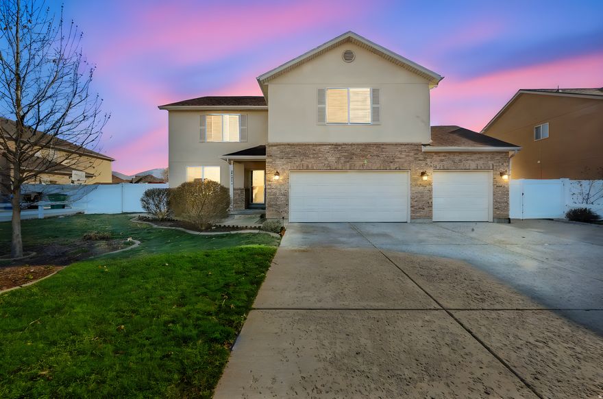 Welcome to this immaculate, well maintained, two-story home offering space, comfort, and an inviting open-concept layout. With 5 bedrooms and 2.5 baths, there's room for everyone. At the heart of the home is an expansive kitchen and family room, perfect for large gatherings and everyday living.  Thoughtfully designed, it features a large pantry with abundant shelving to keep everything organized and clutter-free, along with an intentionally placed office nook, providing a functional space for homework, planning, and managing a home. All appliances are included, highlighted by a double oven range, built-in microwave, refrigerator, and brand-new dishwasher. Upstairs, bedrooms are generously sized and thoughtfully designed with large walk-in closets, while the flowing floor plan throughout the home provides excellent natural light and everyday functionality. Outside, the completely fenced yard offers a covered patio, large storage shed, space for a vegetable garden, and an area ready for chickens. You even get a brand new 50 year shingle roof! Not to mention RV parking and a 3 Car GARAGE! So much to love about this home. Located steps from a 17-acre city park and community walking trails, and close to the freeway for an easy commute, grocery stores, and local schools, this warm, move-in-ready home could be the home you've been searching for.