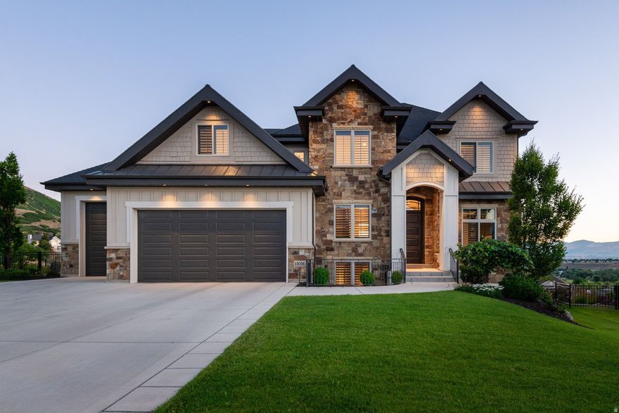 This exquisite McEwan Custom home is a one-of-a-kind masterpiece. Located just a 5-minute walk from Hidden Valley Country Club's back entrance, the panoramic views of the city, mountains, and valley are second to none. As you venture inside, custom-designed ceilings adorn each room, adding elegance to the home's interior. You'll be immediately taken back by the modern features that make this home a smart haven. With Lutron motorized coverings on the west-side windows of the home, you can control temperature and privacy with ease. Schedule and control all indoor and outdoor lighting (including built-in Christmas lights) off a mobile app. Music enthusiasts will be thrilled by the Sonos audio system, which is seamlessly integrated throughout the entire home. Different zones can be set up, allowing you to enjoy your favorite music in specific areas or throughout the house. Have peace of mind with a wired security system that includes window sensors for enhanced protection (subscription required). The primary suite is a haven of luxury. Views of the city and mountains are abundant, and the primary bathroom offers a walk-in shower and large stand-alone tub. Laundry facilities located within the primary closet add a ton of practicality to daily life. Additionally, the primary suite features a walkout to the main-level patio, providing a private outdoor retreat. The gourmet kitchen is a chef's dream, equipped with a top-of-the-line Thermador refrigerator/freezer, gas range, and double ovens. It features a large island, a small butler's pantry, a dry bar, an ice maker, and a formal dining area. With a walkout to the main-level patio, enjoy entertaining with an outdoor built-in Sedona grill and ample seating area to take in the views. A dedicated office space on the main floor, with custom built-in bookshelves, offers a productive environment for anyone who needs privacy. The spacious 4-car garage provides ample space for vehicles and storage. With extra height and length, it accommodates any family's needs. On the second level, the bedrooms offer incredible valley and mountain views and ample living space. The full laundry room (with wrapping station included) adds convenience. Additionally, you will find a family room, a Jack-and-Jill bathroom, and a thoughtful layout throughout. The lower level of the property is home to a plethora of incredible features, including a kitchenette, a billiards table, a dry sauna, an exercise room, a large theater room, and a separate area equipped with a Full Swing golf simulator. The custom-built kitchenette comes with a wet bar, dishwasher, microwave, and refrigerator, with easy access to the lower outdoor patio. The theater room boasts a 4K projector and 16:9 screen, plush reclining theater chairs, along with wired Bose surround sound speakers and a subwoofer, which create an immersive cinematic experience. The dedicated golf simulator room comes with a Full Swing simulator and will impress any sports enthusiast. Full Swing's advanced tracking technologies provide the most realistic ball-tracking data in the business. Multiple players can enjoy various sports simulations with this top-of-the-line setup. After a game of billiards, wander out to the lower-level patio to take in more outstanding views. Relax and unwind with a custom water feature and gas fire pit to enjoy from summer into the fall season. Hike, ride, or trail-run to your favorite trails in the coveted Corner Canyon trail system, which is only half a block away from the home. Being part of an HOA, you have access to an incredible community pool and clubhouse just a few minutes' walk from the home, providing additional recreational options and amenities.