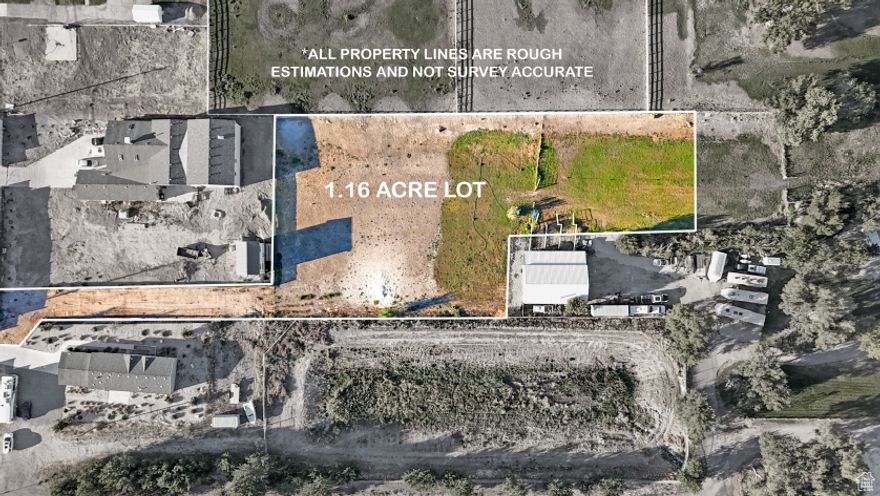 Prime 1-Acre Horse Property with Panoramic Wasatch Mountain Views  Enjoy the best of country living with city convenience on this flat, build-ready 1.16-acre lot offering incredible Wasatch Mountain views! Bring your own builder - no HOA.  Located just off Redwood Road, this property features a 25-foot private lane, providing peaceful seclusion away from road noise. The approved lot-line adjustment combines the 0.7-acre parcel with 0.46 acres from the adjacent property, creating a 1.16-acre homesite (lot line still negotiable).  The land has never been built on and offers ample space to design your dream home, barn, or workshop. All major utilities are available through the lane to the buildable lot - gas, electric, water, and cable are in the parking strip, and secondary water may also be available. The seller is currently working with the city to relocate a drainage easement that runs through the property.   Highlights: 1)  HORSE PROPERTY - ideal for equestrian use or a rural lifestyle 2) Flat, usable terrain - perfect for custom construction 3)  Utilities on site - gas, electric, water, and cable 4) Taxes TBD - parcel being subdivided from a larger property 5) Listing agent available to meet on site and answer questions (horses may be present)  Don't miss this rare opportunity to own a private, view-filled acre in Riverton - ready for your dream home, with all the groundwork already underway.