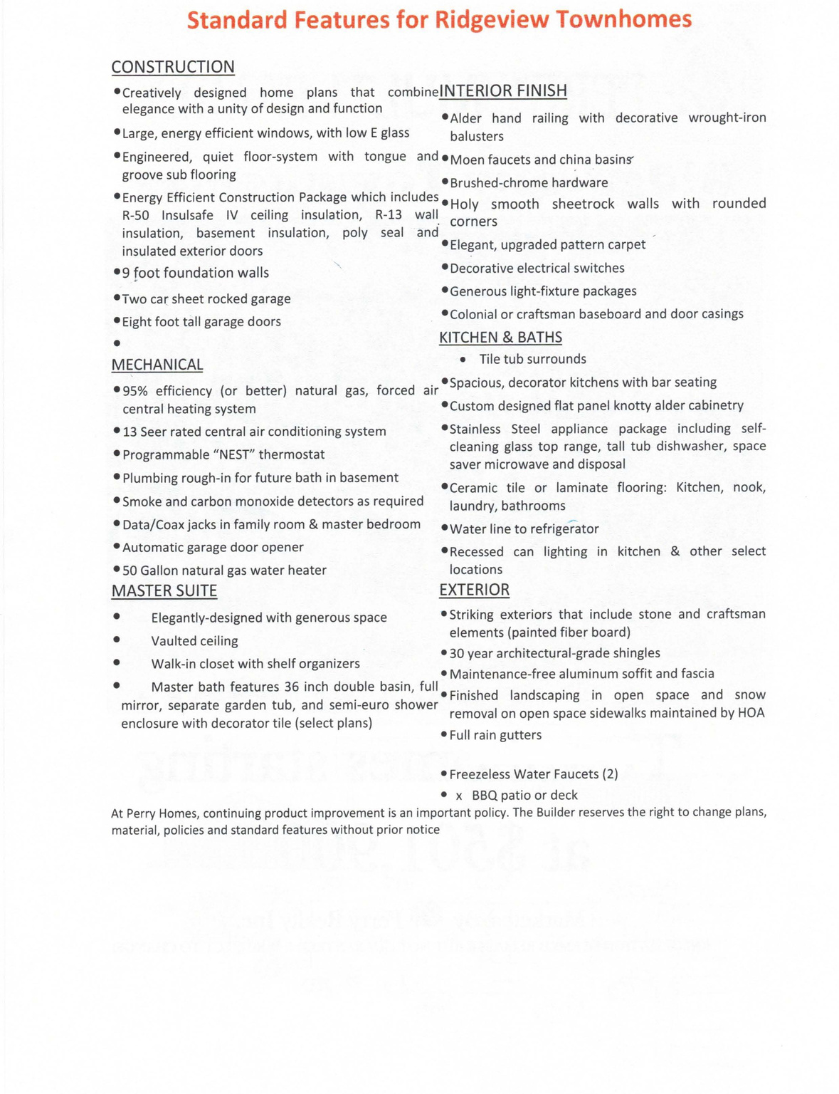 RIDGEVIEW TOWNHOMES - Residential