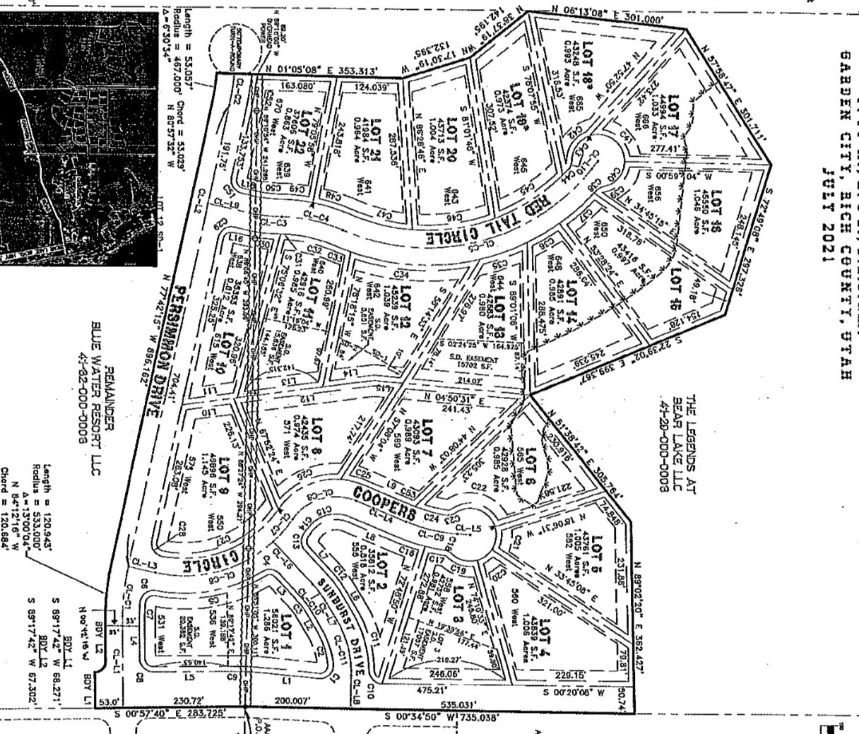 HAWK ROCK SUBDIVISION - Land