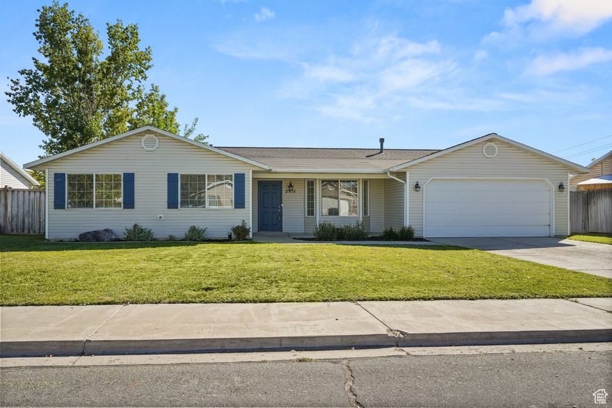 Welcome to your beautifully refreshed rambler in Provo's sought-after Lakeview area! Just steps from the Provo River Trail and minutes from Utah Lake, this 4-bed, 2-bath single-level home blends comfort, style, and location. With fresh paint throughout, brand-new carpet, updated lighting, and an inviting kitchen with granite countertops and white cabinetry, this home is truly move-in ready. The front room highlights a custom bay window with built-in seating and storage, while the full oversized laundry room provides plenty of shelf storage, extra space, and both electric and gas dryer hookups. Each of the four bedrooms offers deep closets and natural light, and the primary suite features dual closets, its own bay window, and a private bath. Outside, take in mountain views from your yard filled with mature fruit trees, berries, grapes, a playset, and large storage shed. All within walking distance to Lakeview Elementary, Provo High, and the Provo River Trail. Square footage figures are provided as a courtesy estimate only and were obtained from county records.  Buyer is advised to obtain an independent measurement.
