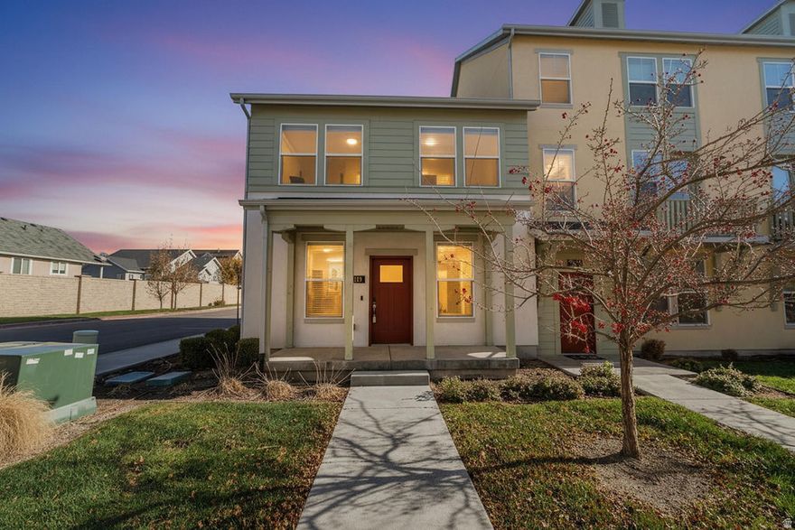 Convenient end unit 3 bed 3 bath 2 car garage townhome.   Lots of light and upgrades to finishes.  Lots of additional parking.  Large bedrooms, loft up and open living down.