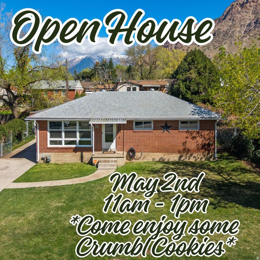 NEW IMPROVED PRICE...COME TO THE OPEN HOUSE ON SATURDAY, MAY 2ND BETWEEN 11AM AND 1PM! Charming rambler located on the desirable East Bench of Ogden, offering 5 bedrooms and 2 bathrooms with over 2,000 square feet of living space. This home features a functional layout with a dedicated laundry room complete with a laundry chute, sink and built-in workstation.  This home also has a metal roof, newer windows, and a newer water heater-providing both efficiency and peace of mind. Step outside to a fully fenced and landscaped private backyard, perfect for relaxing or entertaining.  Enjoy stunning mountain views right from your own property, all while being conveniently located near local amenities, outdoor recreation, and everything the east bench lifestyle has to offer.  Square footage figures are provided as a courtesy estimate only and were obtained from COUNTY WEBSITE.  All information is deemed accurate by all parties but Buyer is advised to verify all information and obtain an independent measurement.