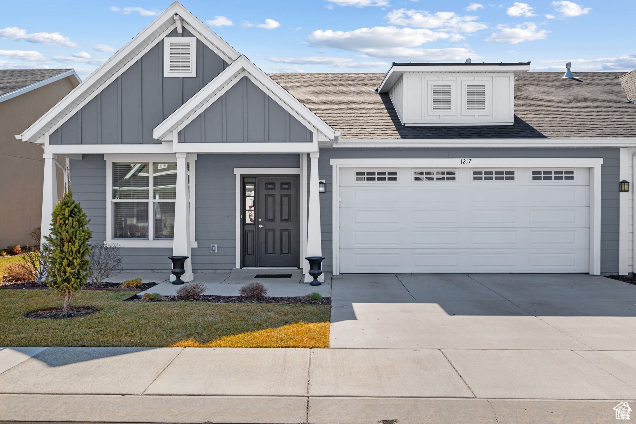 BACK ON THE MARKET! Beautiful Craftsman style twin home in 55+ community! Meticulously maintained 2 bedroom, 2 bath in active adult development located near Orem Temple and UVU. Single floor living, large primary bedroom with spa like en suite and walk in closet. HOA includes pool, gym, club house, dog park, picnic area. Also includes snow removal and yard maintenance. HOA pays insurance, cable, sewer, trash and water. Effortless living perfectly situated in peaceful neighborhood, while still close to all you need. Come imagine how easy life can be!