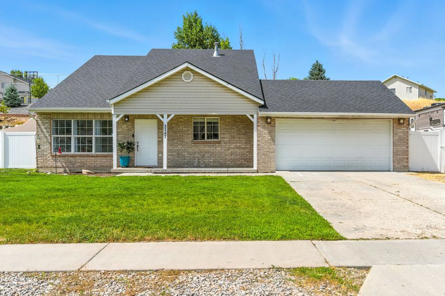 Welcome to this beautiful single-family home offering comfort, space, and stunning views, all just minutes from the Spanish Fork Golf Course, restaurants, parks, and shopping. Nestled near the mouth of Spanish Fork Canyon, this 2,016 sq ft home sits on a spacious .31 acre lot with a fully fenced yard, perfect for privacy, pets, and play. Inside, you'll find 4 generously sized bedrooms and 3 bathrooms, ideal for growing families or those needing extra space to work or entertain. Some photos were taken prior to the brand new picture window installed in the front room, man door out the back of the garage and a new vinyl fence along the back of the yard. The home features a new roof, brand new fireplace feature, high ceiling, updated flooring, and water softener system. Step outside to enjoy panoramic mountain views and plenty of outdoor space for gatherings, gardening, or simply relaxing in your own slice of Utah's scenic beauty. Don't miss this opportunity to own a move-in-ready home in a desirable location with quick access to recreation, schools, and amenities!