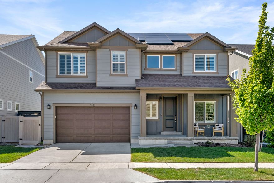 Discover the perfect blend of modern efficiency and flexible living in this exceptional home. This property is packed with sought-after features. Enjoy the benefits of going green and achieving energy independence with valuable, cutting-edge solar panels and Tesla batteries. The home also offers fantastic flexibility, featuring a fully finished ADU with laundry hookups and a separate entrance in the basement, which is perfect for long-term guests, multi-generational living, or rental income. You'll appreciate the prime location directly across from a park, the beautiful view, and the convenience of being within walking distance to schools. Moving in is a breeze since all appliances stay, and you'll find great utility in the dedicated area in the garage that serves as a mud room and could easily be converted into a home gym. Finally, take advantage of the ample extra attic space for all your storage needs. This home has it all!