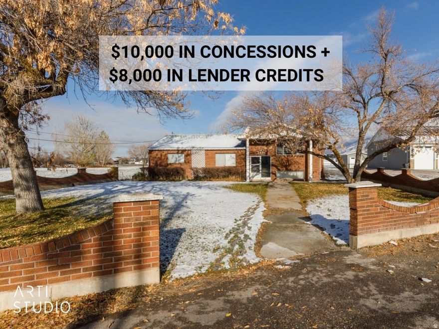 Seller is offering $10,000 in concessions to be applied toward buyer closing costs or other expenses + Kai Mortgage is offering up to $8,000 in buyer incentives on this property. Welcome home! This charming property is full of character and endless possibilities. Natural light fills the living spaces, creating an open and inviting feel. The entryway and upper level have recently been refreshed with new paint, adding a bright and welcoming touch. The roof was reshingled in 2021. An unfinished basement provides additional room to expand and customize to your needs. Sitting on nearly an acre, the lot offers plenty of space for outdoor living. A long driveway leads to an 800 sq ft shop tucked further back on the property, providing privacy and ample space for projects, storage, or hobbies, and is fully equipped with electricity. A shed adds additional storage. With charm, a spacious lot, a private shop, and endless possibilities, this home blends country tranquility with convenience. A wonderful home that's ready for its next chapter.  *Approximate square footage is provided as a courtesy from Weber County records. Buyer should independently verify all measurements.