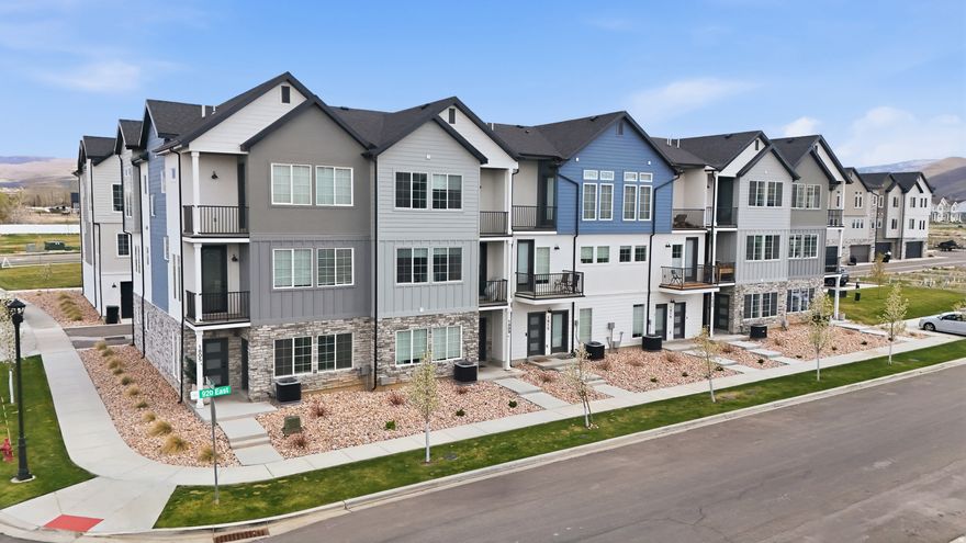 Fully legal duplex in the heart of Heber offering exceptional flexibility and income potential. Enjoy flexible living options: live in the entire home, live in the main townhome and rent out the studio, or lease both units for an excellent investment opportunity. This rare opportunity includes a separate ground-level studio apartment with its own private entrance, making it ideal for rental income, guests, or a private workspace. Short-term rentals are allowed, creating even more value for both homeowners and investors. The studio apartment features a kitchenette with stove, sink, and refrigerator, a full bathroom, in-unit washer and dryer, bright windows, and quartz countertops for a clean and stylish feel. Upstairs, the main living area offers three spacious bedrooms, each with its own bathroom. The large kitchen flows seamlessly into an open living area that is perfect for relaxing or entertaining. Additional features include 9-foot ceilings on every level, two decks, a spacious two-car garage, and quality finishes throughout. Conveniently located close to the elementary school, new high school, library, and hospital, this property also offers quick access to some of the area's best outdoor recreation. Enjoy being just 20 minutes from Mayflower and Strawberry Reservoir, and only 10 minutes from Deer Creek. With beautiful design, versatile living options, and strong rental potential, this is a rare chance to own an outstanding property in Heber. The studio currently rents for $1,755 per month through May 31, 2026, and the main unit rents for $2,900 per month through September 30, 2026. Square footage figures are provided as a courtesy estimate only and were obtained from county records.  Buyer is advised to obtain an independent measurement.