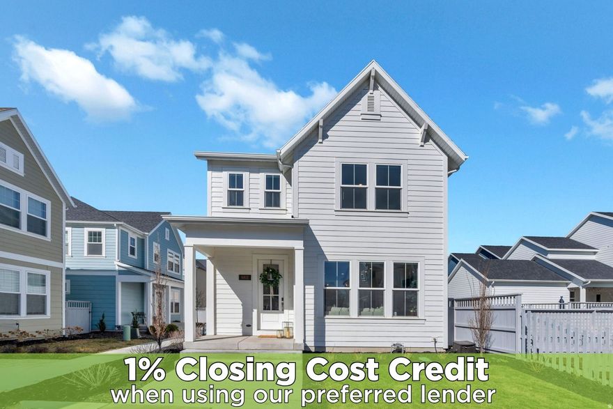 Imagine coming home to this beautifully designed home in Daybreak! The maintenance-free Paseo leads to a welcoming front yard and covered front porch, and inside, the open layout showcases 9-ft ceilings and abundant space to greet or entertain guests. Large windows fill the main floor with warm, natural light, complemented by stylish Norman roller blinds, a sleek, modern upgrade.  The pristine kitchen features a spacious island with a built-in farmhouse sink, pendant lighting, granite countertops, custom tile backsplash, stainless steel appliances, and more. Prepare gourmet meals with ease and flow seamlessly into the adjacent dining area with access to the yard.  Upstairs, the primary suite offers a walk-in closet and a gorgeous ensuite bathroom with granite countertops, double vanity sinks, a walk-in shower, and a private water closet. Two additional bedrooms provide flexible space for guests, a home office, library, or game room. The unfinished basement offers room to grow or extra storage.  For added peace of mind, the home is equipped with a radon mitigation system already in place. Enjoy nearby amenities including Highland Park, the Watercourse, and miles of walking and biking trails. Schedule your showing today and experience this impeccable Daybreak home!