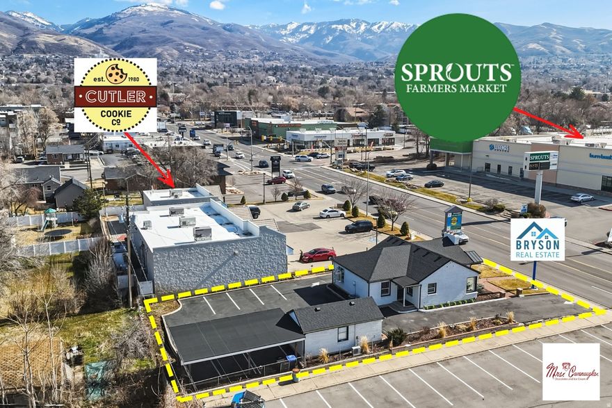 COMPLETE REMODEL! PRIME Commercial Office Space with 6+ offices for Sale or Lease.  20K Daily Traffic County.  2 access points on/off 500 South. New, all glass double-sided opening doors for executive offices. Own your very own office space on 500 S in Bountiful! Location, location, location! Positioned on bustling 500 South in Bountiful this charming and fully remodeled, self-contained commercial building is an exceptional opportunity for businesses seeking visibility and functionality. With one of the highest traffic counts in the area, this property is ideal for a professional office, creative space, or boutique business.