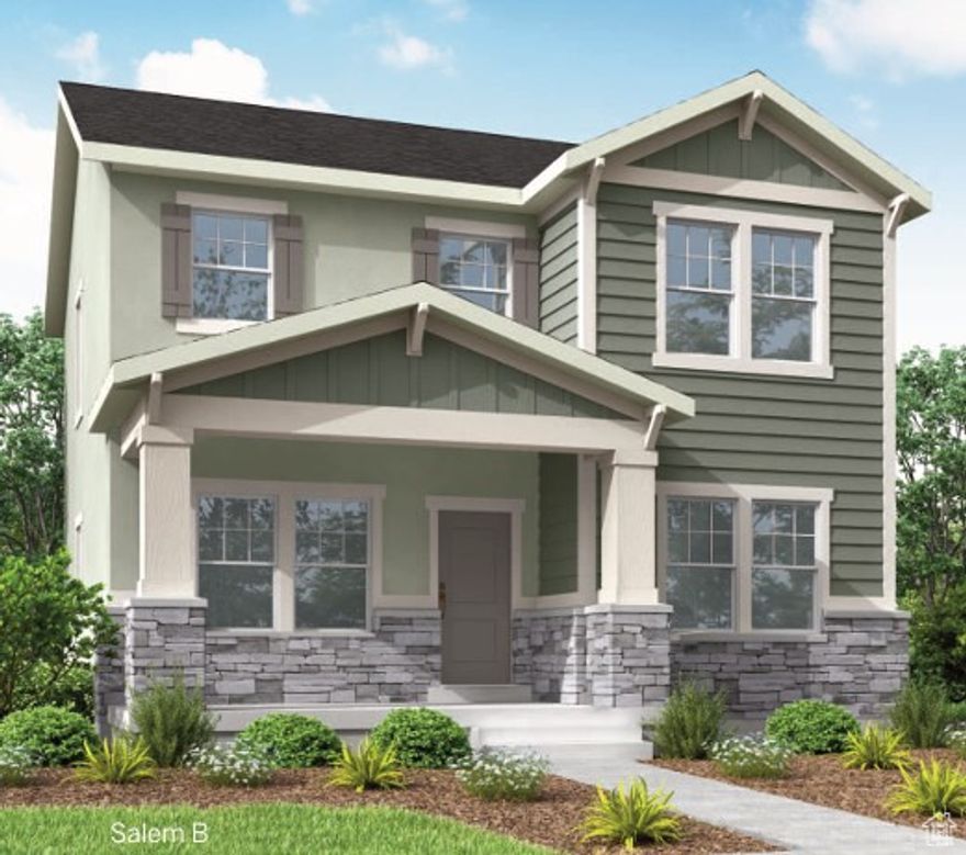 Come see this amazing brand new Salem plan with thoughtfully designed features.  The modern kitchen highlights gray maple cabinets, quartz countertops, and stainless steel gas appliances. Interior amenities include laminate hardwood, vinyl tile, and carpet flooring, can lighting, and two-tone paint throughout and an upstairs loft. The owner's bathroom showcases cultured marble shower surrounds accented by brushed and satin nickel hardware. Additional features include a 40-gallon water heater, energy-efficient options, and craftsman-style base and casing, combining comfort, style, and practicality in every detail.