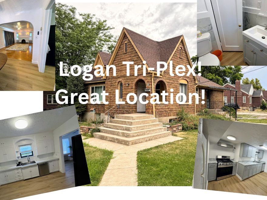 Location Location Location!  Approved triplex close to bus, stores and old main hill.  3 bed / 1 bath unit upstairs was just renovated with new LPV flooring and carpet, paint, windows and bathroom.  Two units downstairs are 1 bed/1 bath each.  One unit completely renovated with all LPV flooring, new cabinets and huge pantry or extra closet.  One unit has partially updated bathroom.  There is a shared laundry in the basement and room to add more washers and dryers if wanted.  Lawn has automatic sprinklers.  Current leases month to month.  Professional management in place that can remain if wanted.