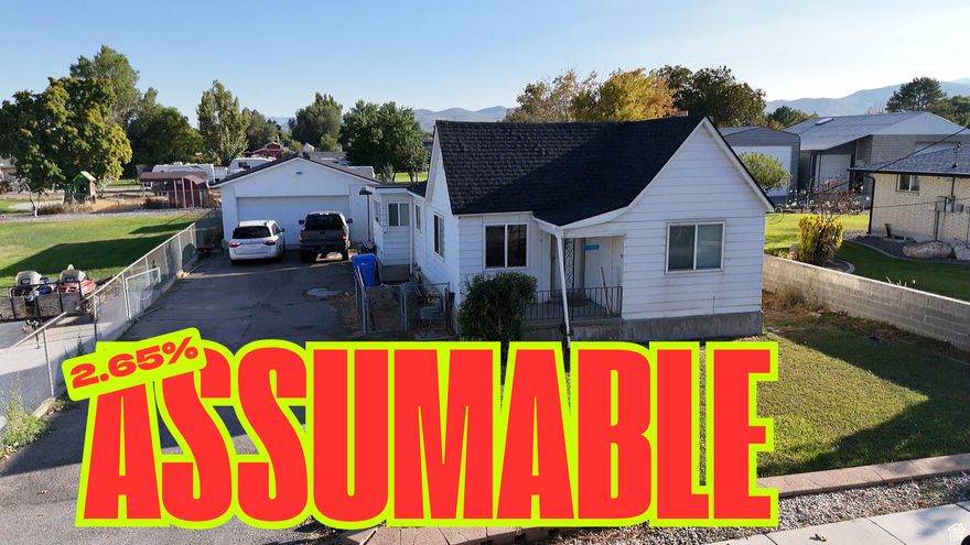 Brand-new roof, water dishwasher. There is a detached extended two-car garage with shop space-ideal for hobbies, storage, or extra vehicles. Inside, you'll find a comfortable layout designed for everyday living. The neighborhood is  close to schools, shopping, and freeway access, it offers both convenience and practicality. Assumable rate and terms upon request.