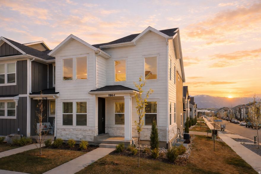 Rare 5 bedroom END UNIT townhome with a basement kitchenette that truly feels like a single family home. This home offers 5 bedrooms, 3.5 bathrooms, and a fully finished basement, including 2 large bedrooms + kitchenette setup (fridge, sink, counter space, and room for a microwave) ideal for rental potential, flexible living or guests, . Located directly across from grassy open space, extra parking, and the clubhouse, giving it a more open, convenient setting than most. End unit positioning brings in great natural light, added privacy, and a quieter feel, while the extra tall 2 car garage + additional storage space is a rare bonus. Previously configured to generate $3,590/month in rental income Low HOA with landscaping included, XL clubhouse with extra parking, a pool, gym, playground, pickleball and basketball courts. Conveniently located near 2100 N, I-15, shopping and Silicon Slopes. Buyer is responsible to verify square-footage and all other information. Make sure to check out the Virtual 3D Tour to see the full space. *Plus a $5,000 credit is offered to the buyer with a full-price offer*