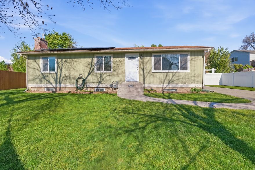 Welcome to this charming, move-in-ready, home tucked away in a peaceful cul-de-sac. Five bedrooms, two bathrooms with a family room upstairs and down. Step outside to a generous 0.29 acre lot with mature trees, fruit trees and berry patch. There is also a shed to store your outdoor implements. Plenty of parking including space for an RV. Solar will be paid off at closing. Buyer to verify all information.