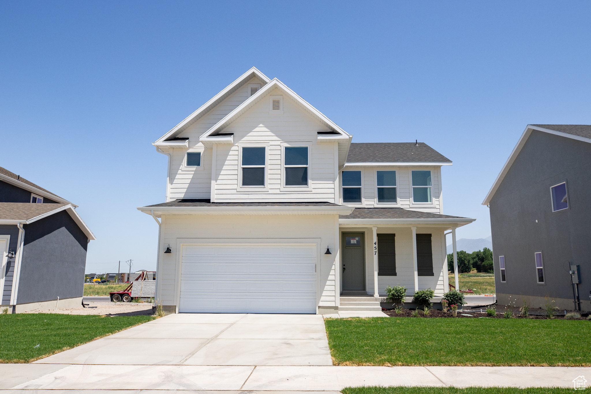 AMAZING $10,000 INCENTIVE TOWARDS CLOSING COSTS, RATE BUYDOWN, OR PRICE REDUCTION REGARDLESS OF LENDER! Must-See New Salem Fields Community! Move-in ready! This beautiful home built by Flagship Homes features 4 bedrooms, 2.5 bathrooms, quartz countertops, landscaped front yard (backyard can be landscaped for an additional charge), and 2 car garage. The primary bedroom has a vaulted ceiling, large walk-in closet, and dual sinks with a separate tub/shower. With an unfinished basement, this home provides space for storage and room to grow. (If preferred, basement can be finished for an additional charge.) Call for more information or stop by our model home at 495 E 720 N Salem, UT for a tour. Model home hours: Monday-Saturday 11 AM - 6 PM. Buyers to verify all information. Square footage is from house plans.