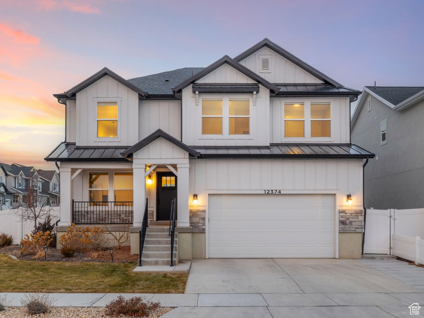 Step into effortless elegance with this stunning 2022 built home, designed to blend modern comfort with timeless appeal. From the moment you walk in, soaring two-story ceilings and expansive windows flood the living space with natural light, creating a bright and inviting atmosphere.  The thoughtfully designed open-concept layout seamlessly connects the living room, kitchen, and dining area, while a defined dining space ensures a perfect setting for gatherings. A main-level office offers a quiet retreat for work or study, and the mudroom keeps everyday essentials neatly tucked away.  Upstairs, a versatile loft awaits; ideal as a playroom, lounge, or creative space-alongside three spacious bedrooms, including a luxurious primary suite designed for ultimate relaxation. With a spa-like ensuite, it's a sanctuary you'll love coming home to.  The unfinished basement is a blank canvas, ready for your personal touch; home theater, gym, extra bedrooms, or anything your heart desires. And while new construction homes often leave outdoor spaces as a to-do, this backyard is already beautifully landscaped and fully fenced; saving you time, effort, and money.  Why settle for just any new home when this one offers style, functionality, and move-in-ready convenience? Schedule your showing today and make it yours!