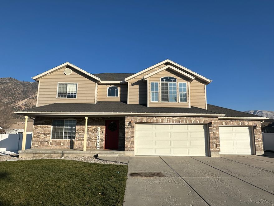 You'll love all this two story home has to offer with a living room at the entry and family room on the main level.  The kitchen has been updated to a more modern look with solid surface counter tops and island.  The laundry room and half bath are located near the garage giving you space to come in and clean up.  The upper floor has an extra large master bedroom with newly updated bathroom including fogless mirror, a separate tub and shower, and walk in closet.  The main bath has also been updated and includes a bidet.  The three car garage and RV pad gives plenty of space to park and have extra space for your toys.  A fenced in yard includes a shed, play gym and great view of the Brigham City mountains.  Updated items include a new A/C in 2023, dishwasher in Dec 2024, furnace, conter tops, LVP flooring in 22-23, blinds in 2021, and a newer vinyl fence.