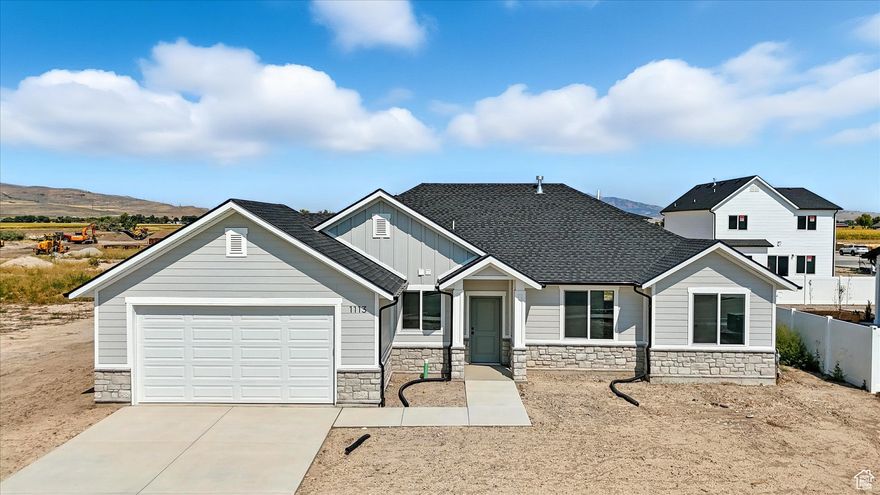 Sitting in a vibrant new neighborhood in Garland, UT, this stunning brand-new patio home features breathtaking views and high end finishes. With 3 bedrooms and 2.5 bathrooms, this home offers an open-concept layout, where vaulted ceilings and abundant natural light create an inviting atmosphere ideal for entertaining. The spacious kitchen is equipped with modern appliances and plenty of cabinet space. Enjoy the convenience of single-level living, highlighted by a well-designed laundry room with cabinet space. The master suite is a true retreat, featuring a walk-in closet and a connected bathroom complete with two sinks, a large soaking tub, and a separate shower. Don't miss your chance to see this remarkable home in person-be sure to check out the virtual tour!