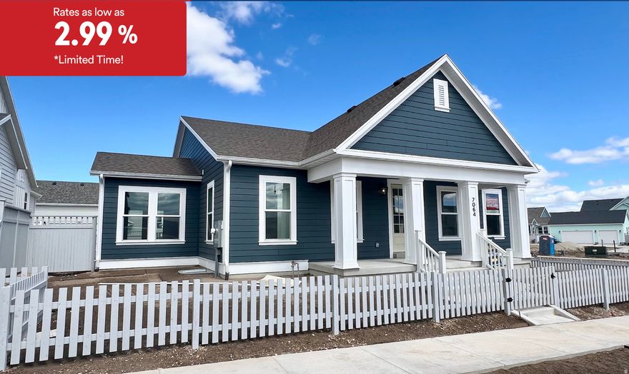 For a limited time rates as low as 2.99%! Contact agent for details. Rates subject to change at anytime. The new home is just being finished and will be ready for move in by the end of March 2026. Situated on a large corner lot with a picket fence around the back yard & front.