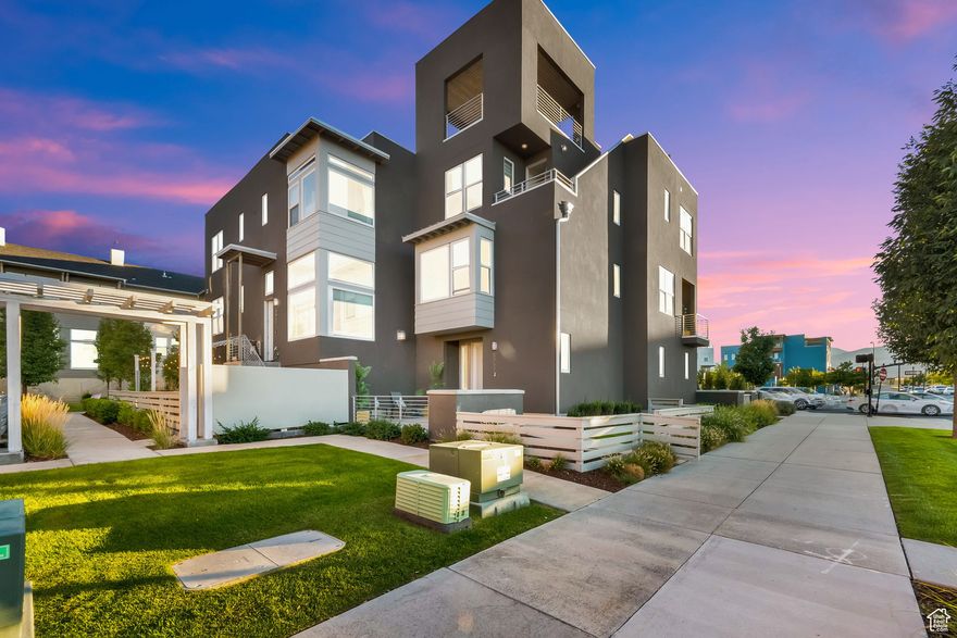 Modern living in the heart of Daybreak with a ROOFTOP DECK that takes it to the next level. This townhome features beautiful finishes throughout and offers bright open spaces that feels fresh and inviting. The ROOFTOP DECK gives you STUNNING VIEWS - perfect for relaxing, entertaining or enjoying Utah's sunsets. You're in one of the most walkable and amenity-rich communities in the valley, close to trails, parks, shops, dining and more. This is Daybreak living at its best.