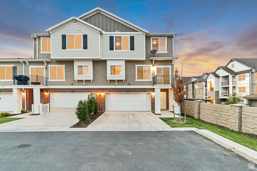 PREFERRED LENDER INCENTIVE AVAILABLE: 1/0 rate buydown with a first-year rate as low as 5.281%! Contact listing agent for additional details. Discover Royal Arches Place, an end-unit townhome offering added privacy, abundant natural light, and mountain VIEWS. Recent updates include BRAND-NEW CARPET, while the attached two-car garage showcases an epoxy-coated floor for a clean, durable, and stylish finish. Inside, the primary suite offers an ensuite bathroom with dual sinks for convenience, complemented by two additional bedrooms nearby. Laundry is thoughtfully placed on the same level as the bedrooms for everyday ease. The OPEN-CONCEPT kitchen, accented with STAINLESS STEEL APPLIANCES, creates a welcoming space where meal preparation and entertaining flow effortlessly. Perfectly situated near premier dining and conveniences, this home keeps you close to everything you love. Savor handcrafted pizza at Slackwater, a burger at Lucky's Iron Door Roadhouse, or coffee from Beans & Brews. Shopping is effortless with Costco, Mountain View Village, and Harmon's Grocery just minutes away, along with boutique shops and seasonal community markets. Outdoor enthusiasts will enjoy nearby access to Butterfield Canyon, the Herriman Trails, as well as parks and recreation centers. Buyer to verify all to own satisfaction.