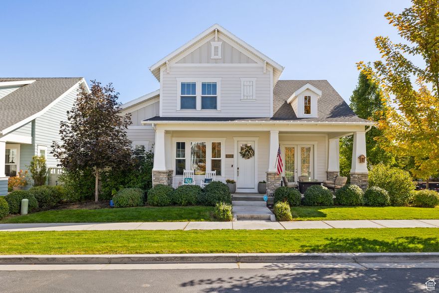 This beautifully maintained Daybreak home offers timeless charm with modern touches. Sunlight pours in through large windows, filling the home living space! The updated kitchen features lots of natural light, beautiful countertops and cabinets, open to the family room, perfect for everyday living or entertaining.  A fully finished basement means lots of storage and more room to spread out.  Step outside to a large, fully fenced backyard - perfect for kids, pets, or weekend gatherings. With plenty of space inside and out, this home is move-in ready and waiting for you!  Home Features: 2 dishwashers in kitchen Heated primary bathroom tile floors Master on the main floor En suite bathroom in top floor bedroom Walk in closets 9' basement ceilings Double insulation in basement ceiling for noise reduction Custom built garage storage Double height garage with ceiling mounted storage