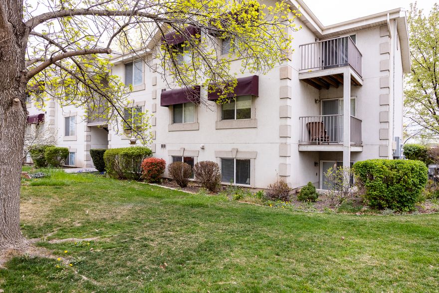 OPEN HOUSE SATURDAY - APRIL 4th from 12 PM to 2 PM! Welcome to your new home in the heart of Provo near downtown! This beautifully designed 3-bedroom, 2-bathroom main floor condo offers both comfort and convenience. Enjoy a generous open-concept layout. Kitchen features: refrigerator w/built in ice maker & water dispenser, self-cleaning range/oven, ample cabinet space, extended counter top bar for extra seating. Primary Suite: Retreat to the large private primary bedroom that easily fits a King Size bed featuring a large walk in closet and ensuite bathroom for added convenience and privacy. Step outside onto your own private patio, a perfect spot to view the sunrise or a enjoy a breath of fresh air in the mornings. Parking: One covered and one non-covered assigned parking spaces. There is also plenty of visitor parking. Roof and rain gutters were replaced within the past 3 years. Situated in a prime Provo location right off the I-15 Center Street Exit (2 minutes away), you'll have easy access to local shops, dining, entertainment, and parks. Less than 10 minute drive to UVU and BYU. Walking distance to downtown Provo, Pioneer Park, and Franklin Elementary. Easy access to Provo Front Runner Station. Square footage figures are provided as a courtesy estimate only and were obtained from county records. Buyer is advised to obtain an independent measurement.
