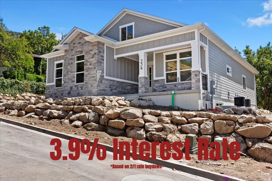 NOW OFFERING $20,000.00 towards a rate buydown and / or closing costs! 3.9% rate based on a 2/1 rate buydown.  Amazing NEW custom home on the east bench of Farmington.  This home features  SINGLE LEVEL LIVING and a large basement ADU (Attached dwelling unit - 2 bedrooms / 1 bath).  This home is located close to various outdoor trails and parks (Bonneville Shoreline Trail, Davis Creek Trail, Flat Rock Trailhead, Woodland Park) along with local shopping at Farmington Station.    Owners bedroom / bathroom suite, kitchen, family room and laundry are all on the main floor with a 2nd story with 2 bedrooms, family room and bathroom.  This home has custom touches throughout from the custom cabinets, granite countertops, gas fireplace, walk-in pantry, 3-tone paint, custom lighting, custom finish work, large covered patio and so much more!  Home located at the end of a private road with only 4 homes!  Small maintenance fee of $40 / month for snow removal / maintenance of private road.